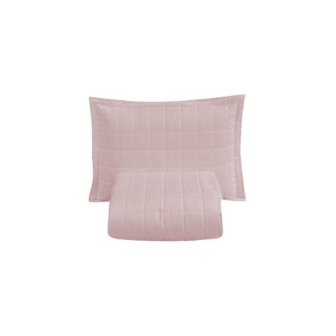 Kit Cobre Leito Matelado Dupla Face Soft 2 Peças Solteiro 100% Poliéster Cor:rosê