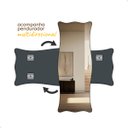 Ver imagem 3 de Espelho Orgânico de Parede Sala Lavabo 60x80cm Mod. Paris Preto