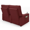 Ver imagem 7 de Poltrona de Cinema Reclinável 2 Lugares Baú Usb Mallie Fh9 Pu Vermelho - Mpozenato