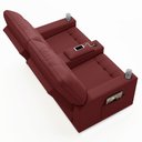 Ver mais imagens de Poltrona de Cinema Reclinável 2 Lugares Baú Usb Mallie Fh9 Pu Vermelho - Mpozenato