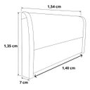 Ver imagem 5 de Cabeceira Liz Estofada para Cama Casal Luxo Moderna Premium Cinza Grafite
