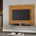 Ver imagem 2 de Painel Sion com Prateleira 02 Nichos para Tvs de até 56 Polegadas Jcm Moveis Cinamomo/off White