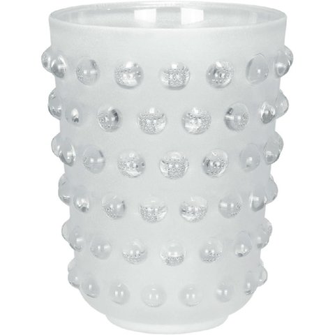 Vaso Decorativo Enfeite Casa Home&co Lapidado Vidro 27x18x18cm Transparente