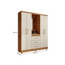 Ver imagem 4 de Guarda Roupas Casal Capela Lyon C/ Espelho Cor Cedro