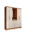 Ver imagem 1 de Guarda Roupas Casal Capela Lyon C/ Espelho Cor Cedro