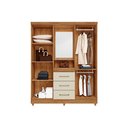 Ver imagem 3 de Guarda Roupas Casal Capela Lyon C/ Espelho Cor Cedro