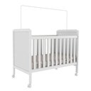 Ver imagem 1 de Berço Infantil Modelo Americano Cloe - Moveis Peroba Branco Brilho