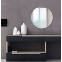 Ver imagem 5 de Espelho Redondo de Parede 60cm Vidro Lapidado Moderno Banheiro Quarto Sala