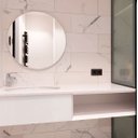 Ver imagem 3 de Espelho Redondo de Parede 60cm Vidro Lapidado Moderno Banheiro Quarto Sala