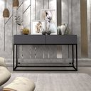 Ver imagem 1 de Aparador Buffet Eros 02 Gavetas Pés de Ferro Preto