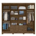Ver imagem 3 de Guarda Roupa 8 Portas San Lorenzo Plus Castanho Wood 941331 Moval