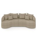 Ver imagem 2 de Sofá Living Decorativo Salinas 2 Lugares com Almofadas 210cm Modulado Bouclê Bege G33- Gran Belo