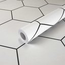 Ver imagem 1 de Adesivo Vinílico Lavavel para Piso com Textura Hexágono Branco 500x60cm