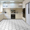 Ver imagem 4 de Adesivo Vinílico Lavavel para Piso com Textura Hexágono Branco 500x60cm