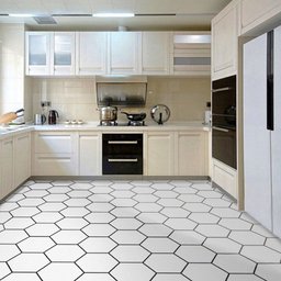 Adesivo Vinílico Lavavel para Piso com Textura Hexágono Branco 500x60cm - 4