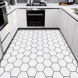 Adesivo Vinílico Lavavel para Piso com Textura Hexágono Branco 500x60cm - 6