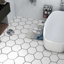 Ver imagem 3 de Adesivo Vinílico Lavavel para Piso com Textura Hexágono Branco 500x60cm