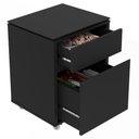 Ver imagem 7 de Gaveteiro 2 Gavetas com Rodízios Hera 48x43x66cm - Via Nossa - Preto