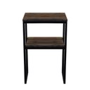 Ver imagem 4 de Mesa De Canto Cabeceira em Madeira Industrial Metal Preto