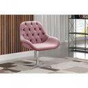 Ver imagem 4 de Poltrona Lua Capitonê Decorativa Base Giratória Veludo Rosê 390 Confortável Bella Decor