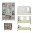 Ver imagem 5 de Quarto de Bebê Completo Berço Americano 3 em 1 Colchão Realeza Multimóveis Mp4599 Branco/off