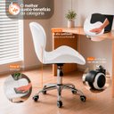 Ver imagem 4 de Cadeira Office Eiffel Slim Giratória Base Cromada com Rodízios e Ajuste de Altura
