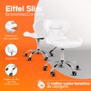 Ver imagem 3 de Cadeira Office Eiffel Slim Giratória Base Cromada com Rodízios e Ajuste de Altura