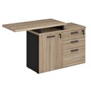 Ver imagem 3 de Mesa Escritório em L Web30 1,35m com Armário - Calvi / Preto