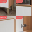 Ver imagem 5 de Armário de Cozinha para Forno-micro-ondas com 4 Portas 70cm Multimóveis Cr20399 Freijó-branco