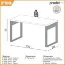 Ver imagem 4 de Escrivaninha 100% MDF 135cm com Gaveteiro 3 Gavetas