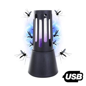 Abajur Armadilha Led Usb Mata Mosquito Pernilongo e Insetos:branco
