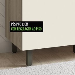 Balcao Com Tampo 2 Pts 2 Gavs 120CM 17003 Oak Off White PLN - 8