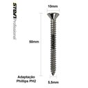 Ver imagem 4 de Parafuso Inox Auto Atarraxante Chata Phillips Stein 5,5x50 Caixa com 100 Peças