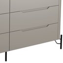 Ver imagem 5 de Cômoda para Quarto Closet Orgânica 6 Gavetas Pés Industrial Preto Bliss I03 Grigio - Lyam Decor