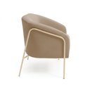 Ver imagem 5 de Sofá 2 Lugares Namoradeira Stella Industrial Alta Champanhe Suede Marrom Rato D03 - D’Rossi