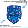 Kit Babador Infantil Com Botão Regulável 2 Unidades Azul e Branco Baby Shark BabyGo - 4