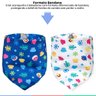 Kit Babador Infantil Com Botão Regulável 2 Unidades Azul e Branco Baby Shark BabyGo - 3