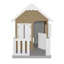Ver imagem 3 de Casinha de Brinquedo com Cercado Floreiros Mdf Bege/branco L12 - Gran Belo