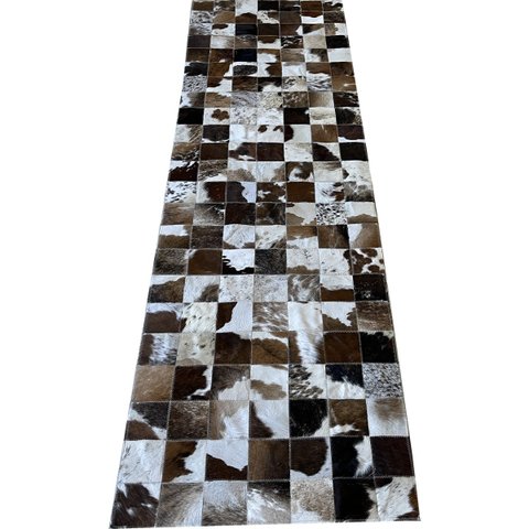Tapete De Couro marrom malhado escuro 0,70x2,30 S/b pç 10