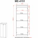 Ver imagem 6 de Armário para Escritório Alto 2 Portas com Chave 60cm Me4151 Tecno Mobili - Amêndoa