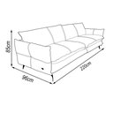 Ver imagem 4 de Sofá Decorativo Sala de Estar América 3 Lugares 220cm Couro Capuccino - Mozzelar