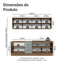Ver imagem 3 de Armário de Cozinha Completa 240 cm Rustic/Cinza Lux Madesa 09