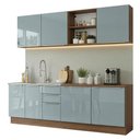Ver imagem 2 de Armário de Cozinha Completa 240 cm Rustic/Cinza Lux Madesa 09