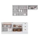 Ver imagem 6 de Cozinha Modulada Henn Americana 5 Peças (2aéreos+2balcões+1complemento) S/pia Cz130 Branco-henn