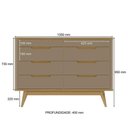 Ver imagem 4 de Cômoda Vicenza 8 Gavetas MDF e MDP Puxador Fendi