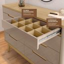 Ver imagem 3 de Cômoda Vicenza 8 Gavetas MDF e MDP Puxador Fendi