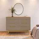 Ver imagem 2 de Cômoda Vicenza 8 Gavetas MDF e MDP Puxador Fendi