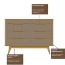Ver imagem 7 de Cômoda Vicenza 8 Gavetas MDF e MDP Puxador Fendi