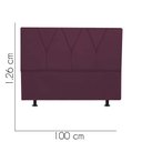 Ver imagem 2 de Cabeceira Estofada Solteiro 100CM Jade Suede Bordo - D A DECOR D&A Decor