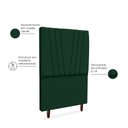 Ver imagem 4 de Cabeceira Estofada Solteiro Belgica 90cm Suede Verde